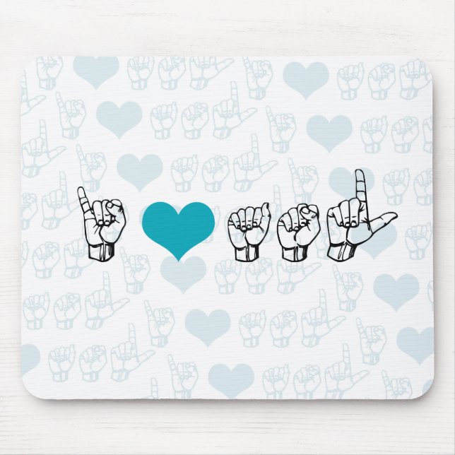 Jag älskar ASL Mousepad Musmatta (Framsidan)