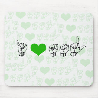 Jag älskar ASL Mousepad Musmatta