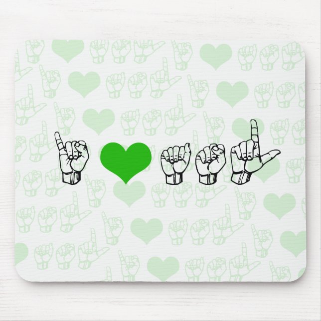 Jag älskar ASL Mousepad Musmatta (Framsidan)