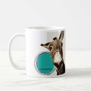 Jag älskar åsnor kaffemugg