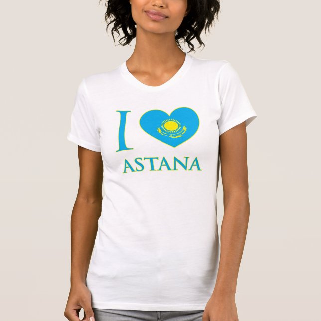 Jag älskar Astana damtanktop (passar), Tröja (Framsida)