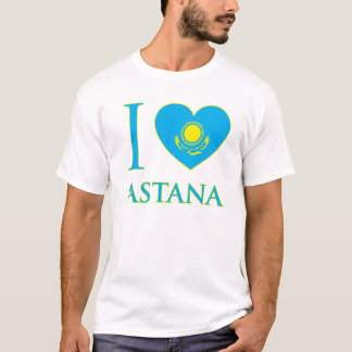 Jag älskar Astana den grundläggande T-tröja T-shirt