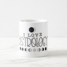 Jag älskar astrologi sol- och månfaser kaffemugg