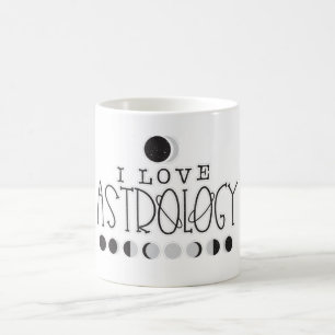 Jag älskar astrologi sol- och månfaser kaffemugg