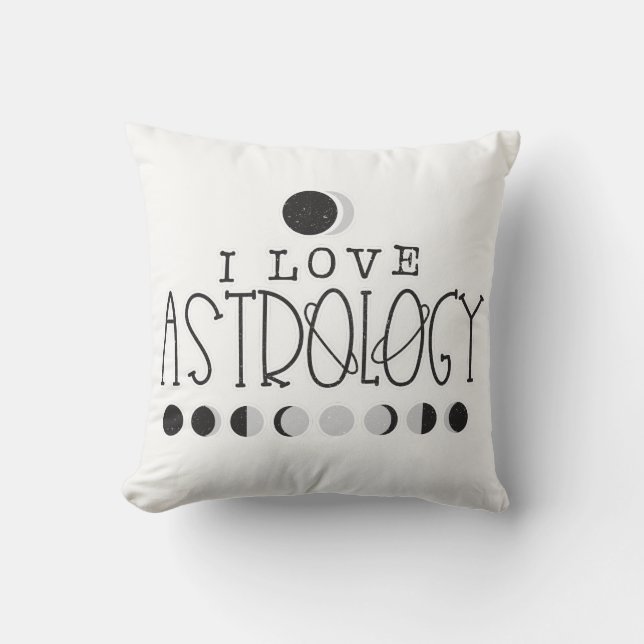 Jag älskar astrologi sol- och månfaser kudde (Framsida)