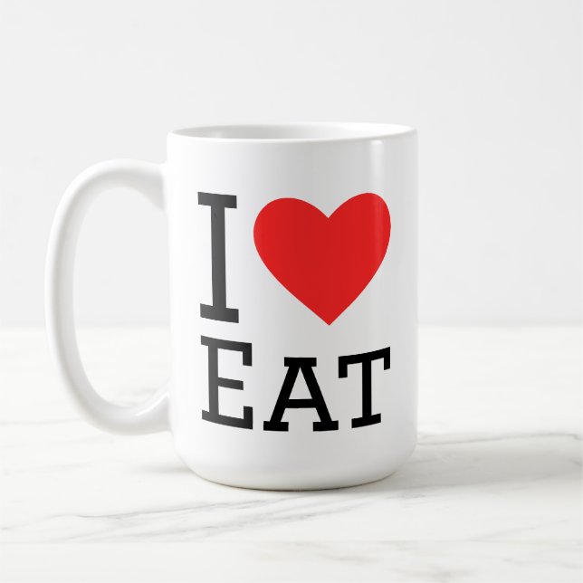 Jag älskar äta kaffemugg (Vänster)