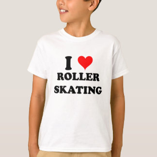 Jag älskar att åka skridskor för rulle t-shirt