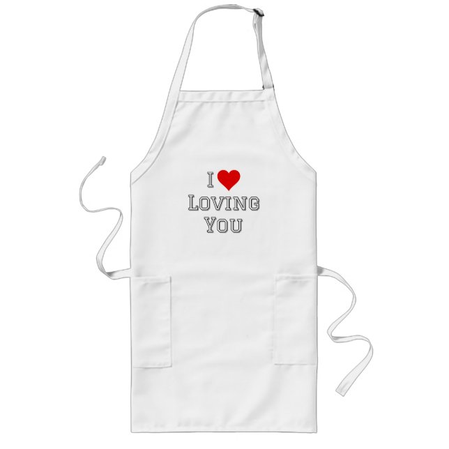 Jag älskar att älska dig Romantisk Valentinskunst  Långt Förkläde (Framsidan)