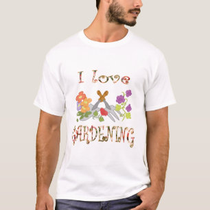Jag älskar att arbeta i trädgården tee shirt