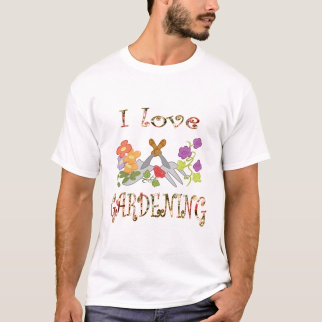 Jag älskar att arbeta i trädgården tee shirt (Framsida)