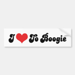 Jag älskar att Boogie Bildäckslapp Bildekal