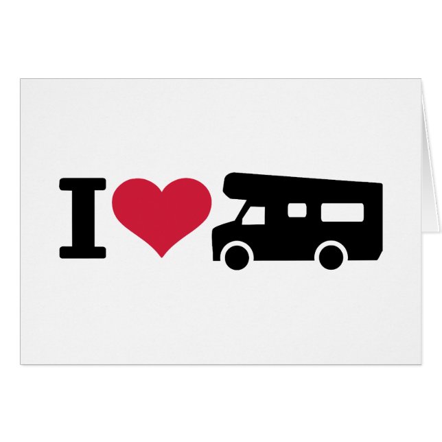 Jag älskar att campa - camparen hälsningskort (Framsidan Horizontal)