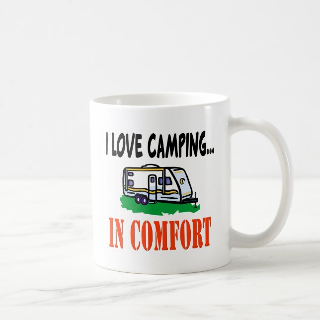 Jag älskar att campa i komfort kaffemugg (Höger)