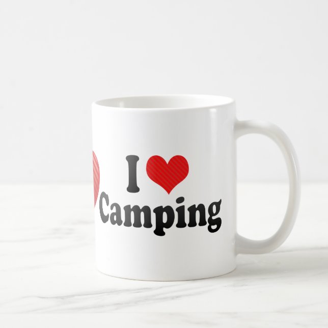 Jag älskar att campa kaffemugg (Höger)