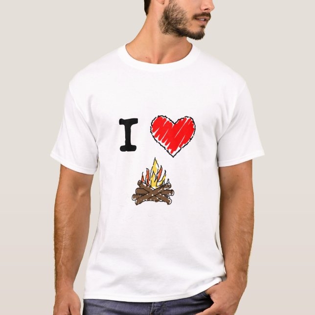 Jag älskar att campa t shirt (Framsida)
