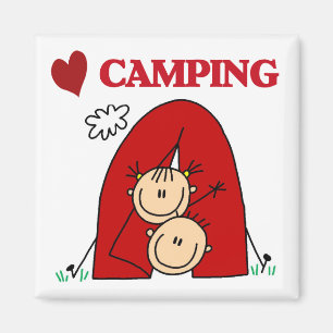 Jag älskar att campa Tshirts och gåvor Magnet