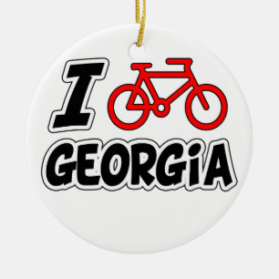 Jag älskar att cykla Georgia Julgransprydnad Keramik