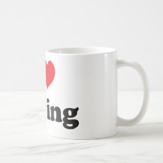 Jag älskar att cykla kaffemugg