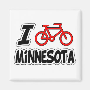 Jag älskar att cykla Minnesota Magnet