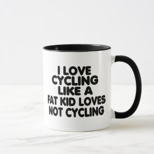 Jag älskar att cykla mugg