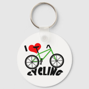 Jag älskar att cykla nyckelring