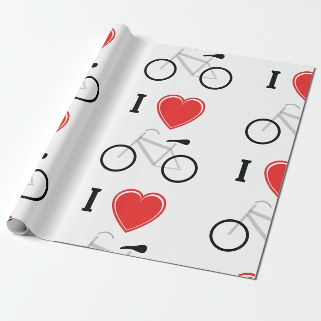 Jag älskar att cykla presentpapper (Utrullad)
