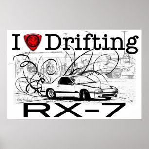 Jag älskar att driva RX-7 Poster