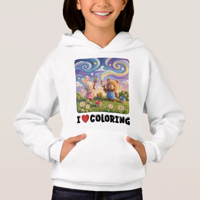Jag älskar att färglägga  t shirt (Framsida)