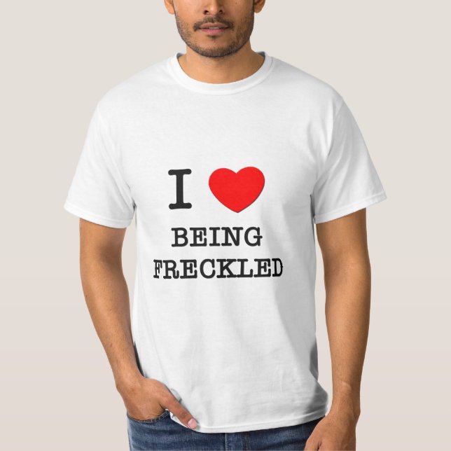 Jag älskar att fås fräknar t shirt (Framsida)