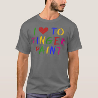 Jag älskar att finger måla, jag målar sött par Val T Shirt
