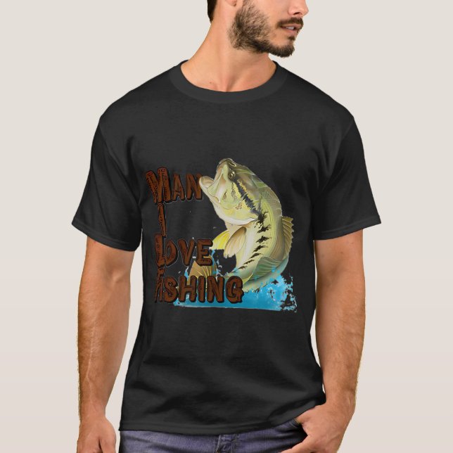 jag älskar att fiska t shirt (Framsida)