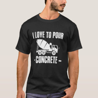 Jag älskar att gjuta betongarbetare besättning t shirt