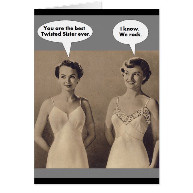 Jag älskar att ha dig som min vridna syster hälsningskort (Framsidan)