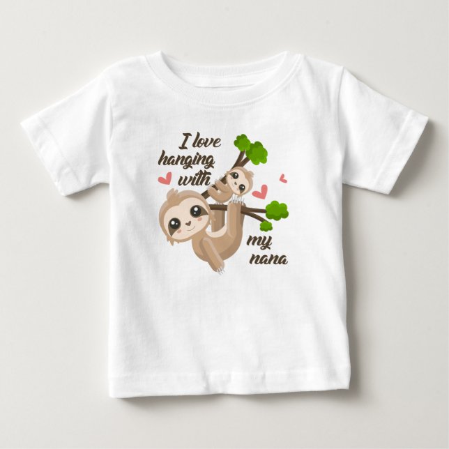 Jag älskar att hänga med min Nana T Shirt (Framsida)