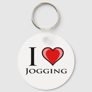 Jag älskar att jogga nyckelring