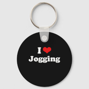 Jag älskar att jogga tshirten nyckelring