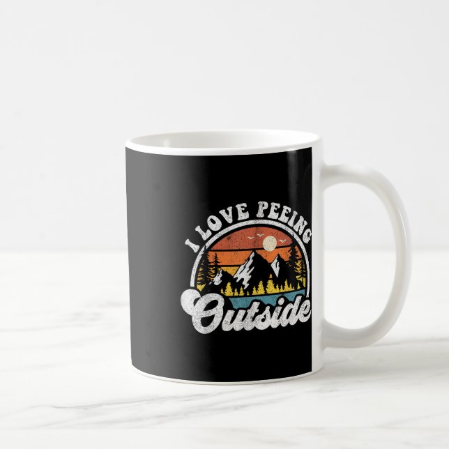 Jag älskar att kissa utomhus Roligt Camping Vandra Kaffemugg (Höger)