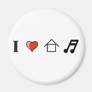 Jag älskar att klubba för husmusikklubb magnet