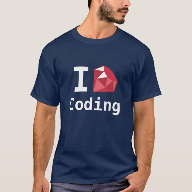 Jag älskar att kodifiera med RubyGeekskjortan Tee Shirt (Framsida)