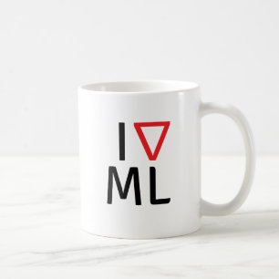 Jag älskar att lära för maskin kaffemugg