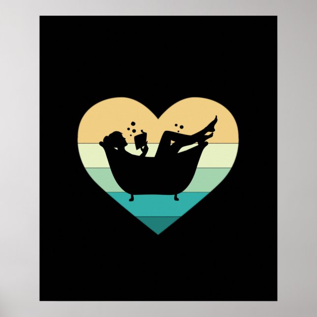 Jag älskar att läsa i badkaret poster (Framsidan)