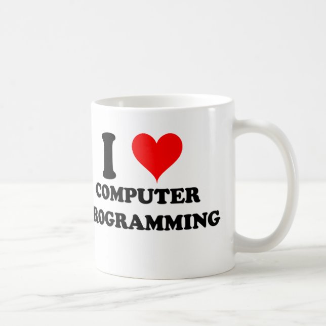 Jag älskar att programmera för dator kaffemugg (Höger)