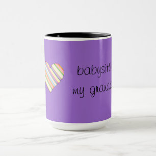Jag älskar att sitta barnvakt min granddog - mugg