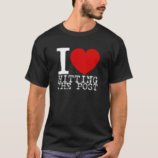 Jag älskar att slå posta (vit) tee shirt