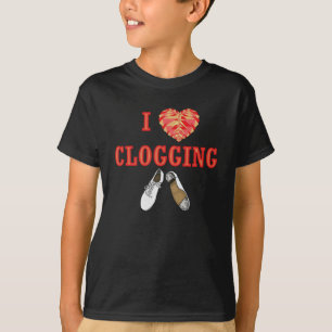 Jag älskar att stoppa till skor hjärtadansareung tee shirt