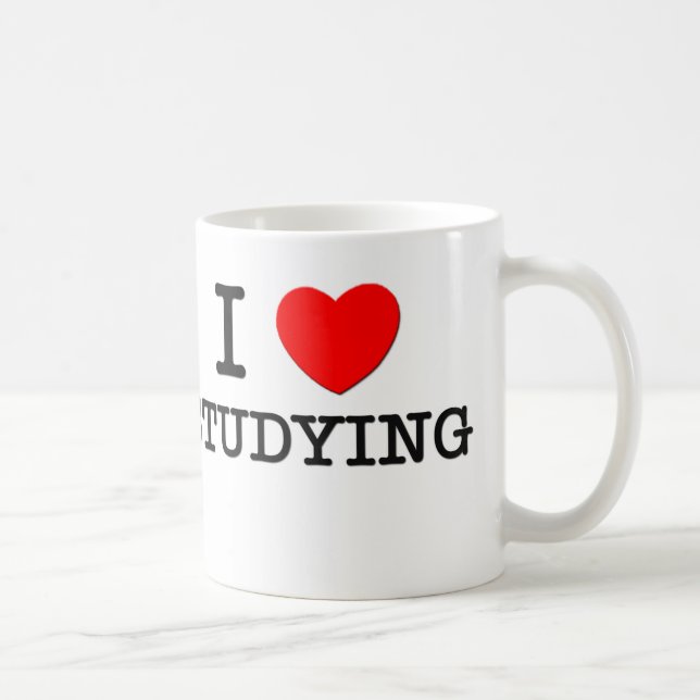 Jag älskar att studera kaffemugg (Höger)