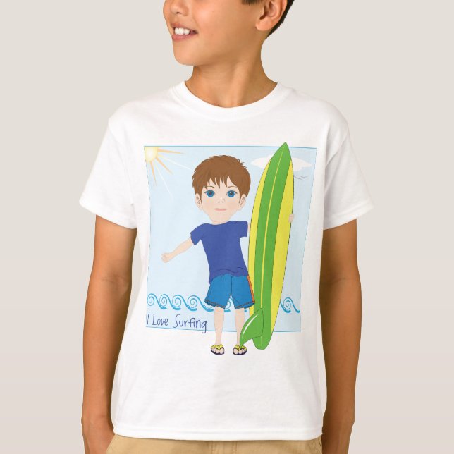 Jag älskar att surfa tee shirt (Framsida)