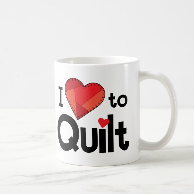 Jag älskar att sydda Quilt-mugg – Söt present till Kaffemugg (Höger)