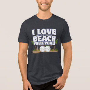 Jag älskar (att titta på damers) beachvolleyboll t shirt