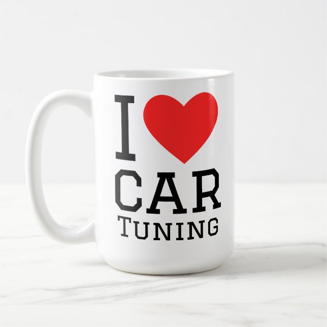 Jag älskar att trimma bilar kaffemugg (Vänster)